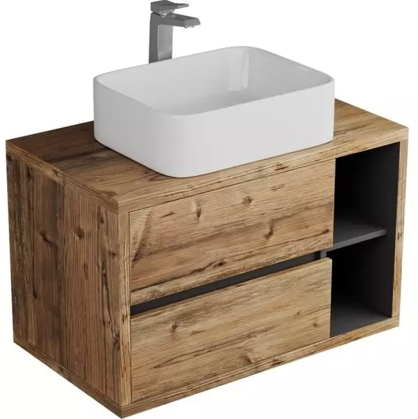 Мебель для ванной подвесная «Veneciana» Olona 80 дуб сонома/графит
