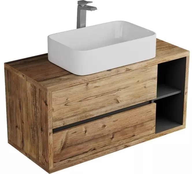 Мебель для ванной подвесная «Veneciana» Olona 100 дуб сонома/графит