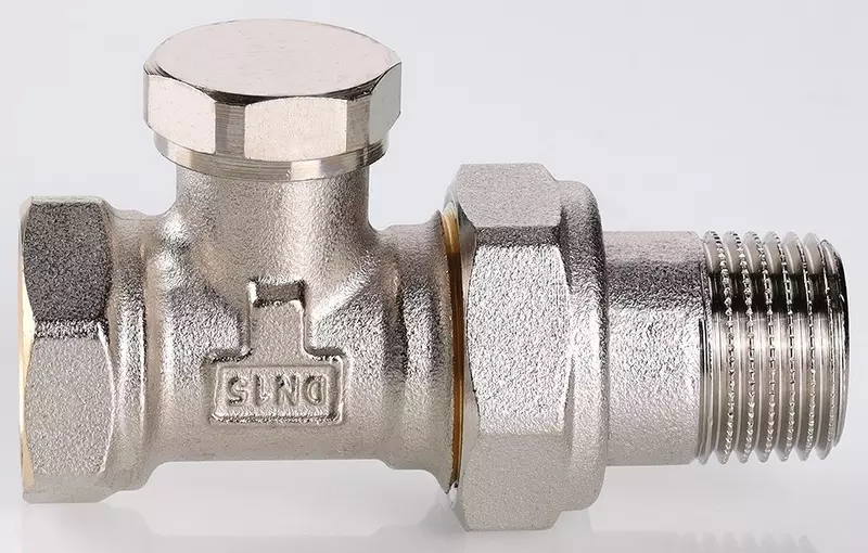 

Клапан радиаторный «Valtec» VT.020.N.05 3/4"-3/4" прямой ВР-НР (американка) никель
