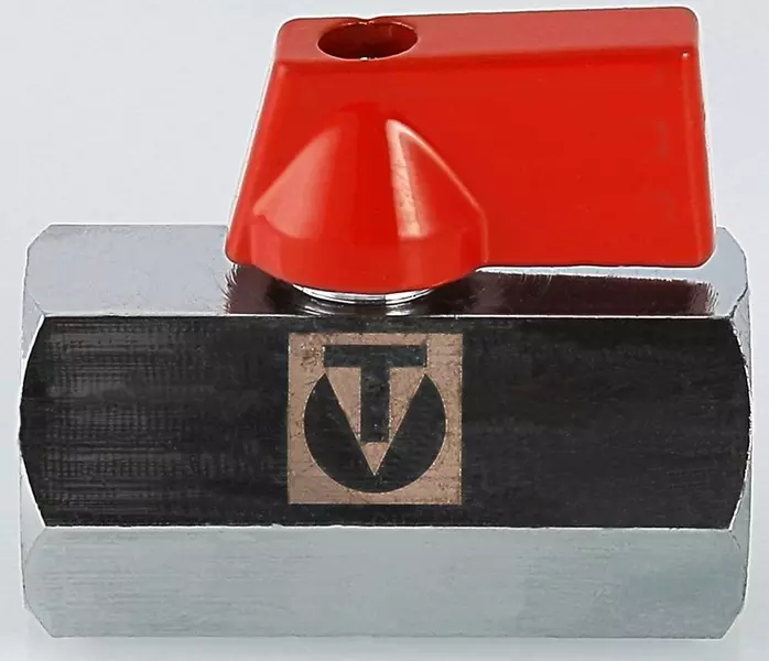

Кран шаровой бытовой «Valtec» Mini VT.330.N.04 1/2"-1/2" ВР-ВР хром