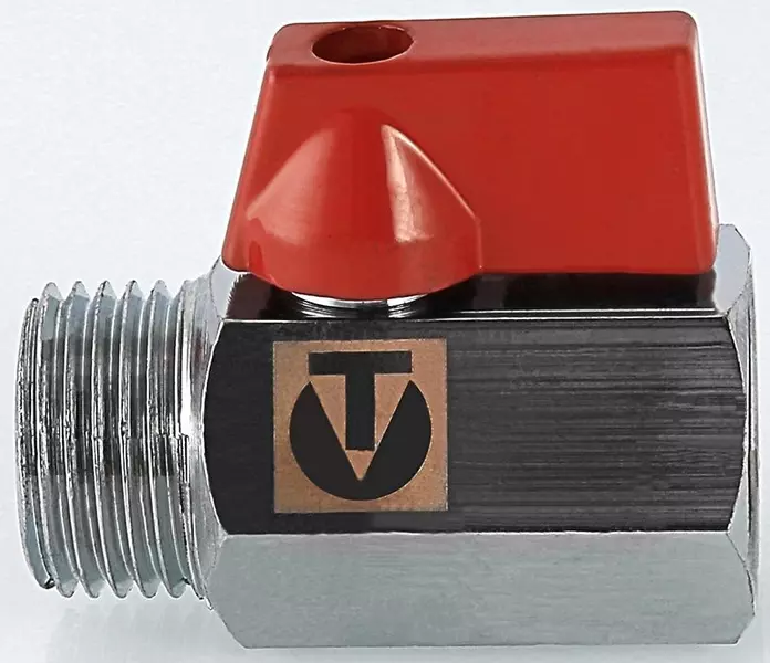 

Кран шаровой бытовой «Valtec» Mini VT.331.N.04 1/2"-1/2" ВР-НР хром