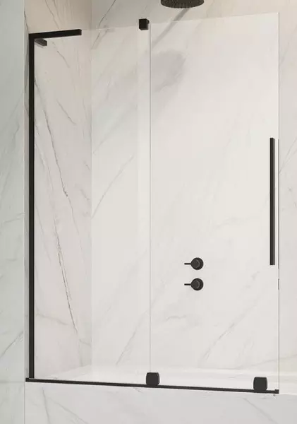 

Шторка на ванну стеклянная «Radaway» Furo SL PND II Door 120/150 прозрачная/чёрная левая