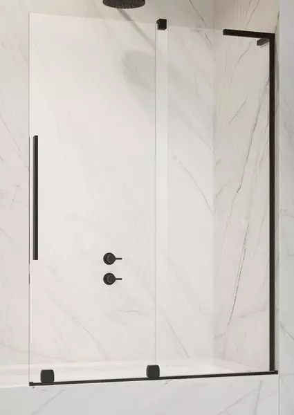 

Шторка на ванну стеклянная «Radaway» Furo SL PND II Door 100/150 прозрачная/чёрная правая