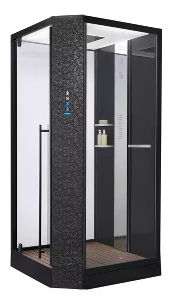 

Душевая кабина «Orans» SR-89101LS 100/100 низкий поддон прозрачная/чёрная с баней с гидромассажем с электрикой левая