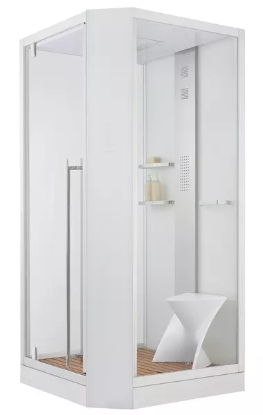 

Душевая кабина «Orans» SR-89101LS 100/100 низкий поддон прозрачная/белая с баней с гидромассажем с электрикой левая