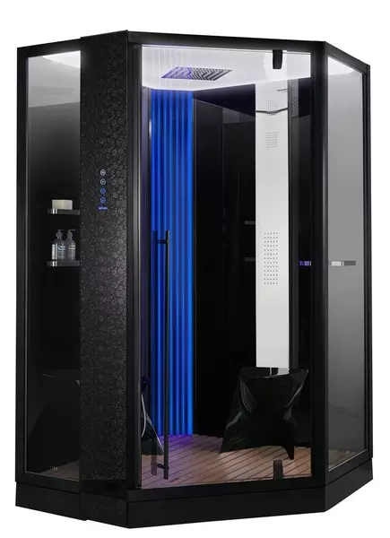 

Душевая кабина «Orans» SR-89106S 130/130 низкий поддон прозрачная/чёрная с баней с гидромассажем с электрикой