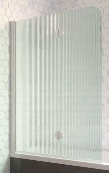 

Шторка на ванну стеклянная «Vegas Glass» E2V Lux 120/150 Moru/белая левая