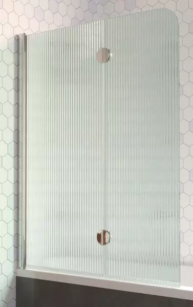 

Шторка на ванну стеклянная «Vegas Glass» E2V Lux 120/150 Moru/хром глянцевая левая