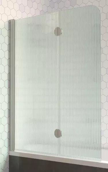 

Шторка на ванну стеклянная «Vegas Glass» E2V Lux 120/150 Moru/хром матовая левая