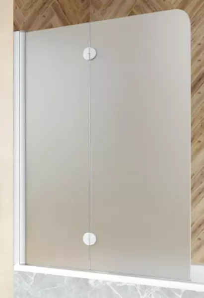 

Шторка на ванну стеклянная «Vegas Glass» E2V Novo 120/139 сатин/белая левая