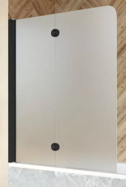 

Шторка на ванну стеклянная «Vegas Glass» E2V Novo 120/139 сатин/чёрная матовая левая