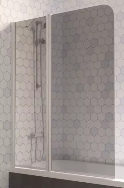 

Шторка на ванну стеклянная «Vegas Glass» E2V Lux ST 115/150 графит/белая левая