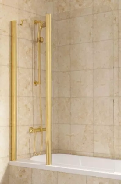 

Шторка на ванну стеклянная «Vegas Glass» E2V Lux ST 115/150 Crystal vision/золото глянцевое левая