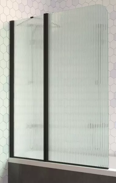 

Шторка на ванну стеклянная «Vegas Glass» E2V Lux ST 115/150 Moru/чёрная матовая левая