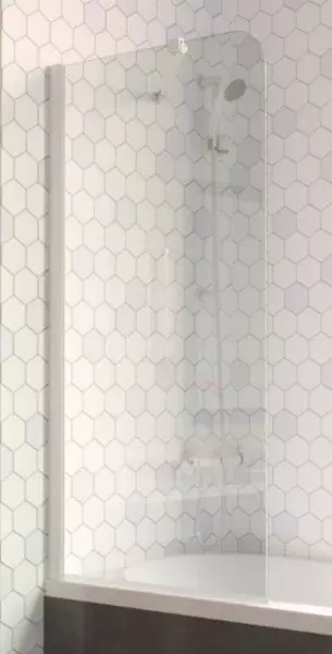 

Шторка на ванну стеклянная «Vegas Glass» EV Lux ST 76/150 прозрачная/белая левая