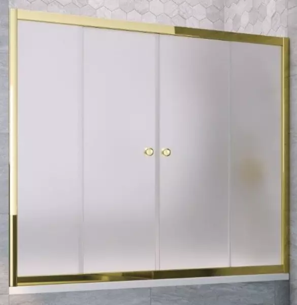 

Шторка на ванну стеклянная «Vegas Glass» Z2V Tur Novo 185/140 сатин/золото глянцевое