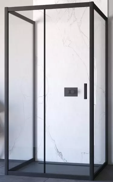 

Душевой угол-ограждение «Vegas Glass» ZP-U Novo 100/100 100/100 прозрачный/чёрный матовый без поддона универсальный