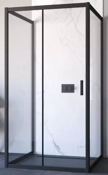 

Душевой угол-ограждение «Vegas Glass» ZP-U Novo 120/100 120/100 прозрачный/чёрный матовый без поддона универсальный