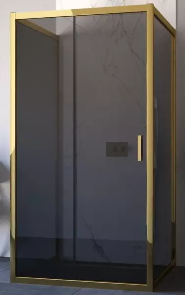 

Душевой угол-ограждение «Vegas Glass» ZP-U TUR Novo h1900 100/90 графит/золото глянцевое без поддона универсальный