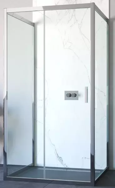 

Душевой угол-ограждение «Vegas Glass» ZP-U TUR Novo h1900 100/100 Crystal vision/хром глянцевый без поддона универсальный
