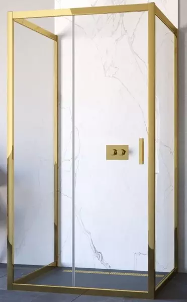 

Душевой угол-ограждение «Vegas Glass» ZP-U TUR Novo h1900 100/100 прозрачный/золото глянцевое без поддона универсальный