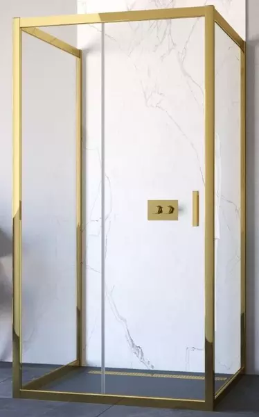 

Душевой угол-ограждение «Vegas Glass» ZP-U TUR Novo h1900 120/90 прозрачный/золото глянцевое без поддона универсальный