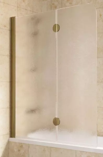 

Шторка на ванну стеклянная «Vegas Glass» E2V Lux 120/150 шиншилла/бронза левая