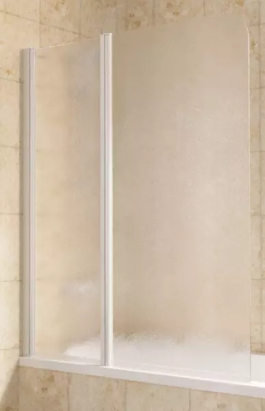 

Шторка на ванну стеклянная «Vegas Glass» E2V Lux ST 115/150 шиншилла/белая левая