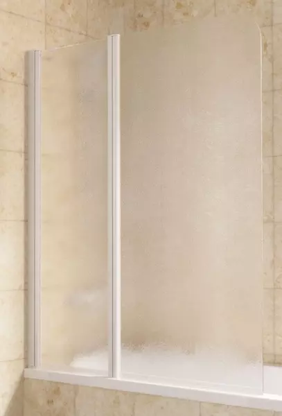 

Шторка на ванну стеклянная «Vegas Glass» E2V Lux ST 125/150 шиншилла/белая левая