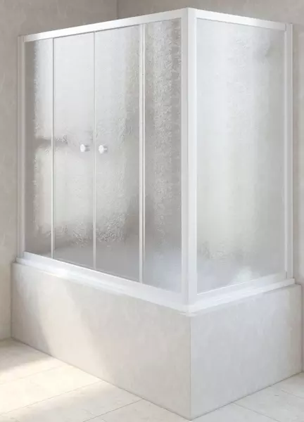 

Шторка на ванну стеклянная «Vegas Glass» Z2V+ZVF Novo 155/70 шиншилла/белая универсальная