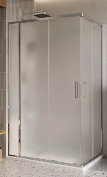 Душевой угол-ограждение Belbagno LUCE-AH-21-12080-P-Cr 12080 рифлёныйхром прямоугольный без поддона универсальный 40800₽