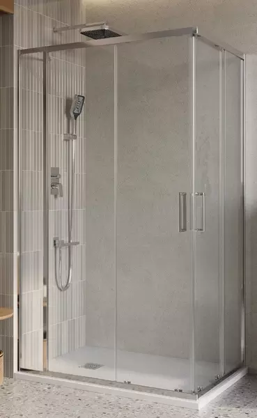Душевой угол-ограждение Belbagno LUCE-AH-21-12580-C-Cr 12580 прозрачныйхром прямоугольный без поддона универсальный 37520₽