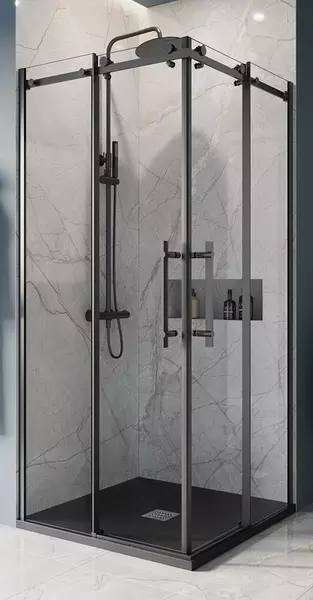 

Душевой угол-ограждение «Belbagno» MARINO-A-2-90-C-NERO 90/90 прозрачный/чёрный матовый квадратный без поддона