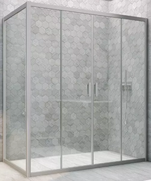 

Душевой угол-ограждение «Vegas Glass» Z2P+ZPV Novo h2000 155/85 Crystal vision/хром матовый без поддона универсальный