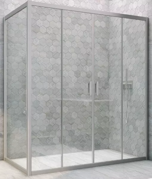 

Душевой угол-ограждение «Vegas Glass» Z2P+ZPV Novo h2000 155/95 Crystal vision/хром матовый без поддона универсальный