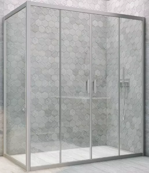 

Душевой угол-ограждение «Vegas Glass» Z2P+ZPV Novo h2000 160/80 Crystal vision/хром матовый без поддона универсальный