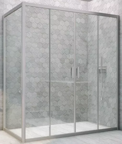 

Душевой угол-ограждение «Vegas Glass» Z2P+ZPV Novo h2000 160/90 Crystal vision/хром матовый без поддона универсальный