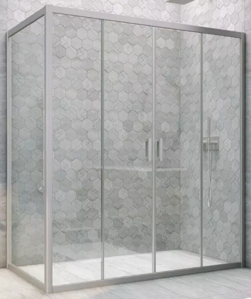 

Душевой угол-ограждение «Vegas Glass» Z2P+ZPV Novo h2000 165/80 Crystal vision/хром матовый без поддона универсальный