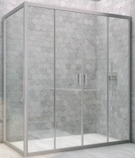 

Душевой угол-ограждение «Vegas Glass» Z2P+ZPV Novo h2000 165/90 Crystal vision/хром матовый без поддона универсальный