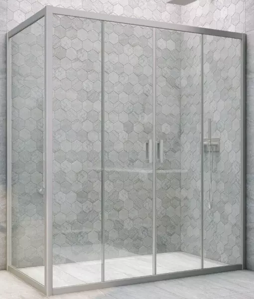 

Душевой угол-ограждение «Vegas Glass» Z2P+ZPV Novo h2000 180/75 Crystal vision/хром матовый без поддона универсальный