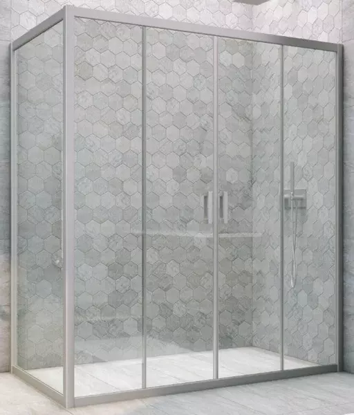 

Душевой угол-ограждение «Vegas Glass» Z2P+ZPV Novo h2000 190/75 Crystal vision/хром матовый без поддона универсальный