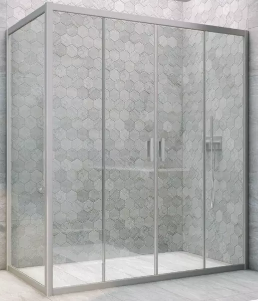 

Душевой угол-ограждение «Vegas Glass» Z2P+ZPV Novo h2000 195/75 Crystal vision/хром матовый без поддона универсальный