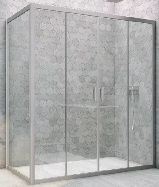 

Душевой угол-ограждение «Vegas Glass» Z2P+ZPV Novo h2000 195/80 Crystal vision/хром матовый без поддона универсальный