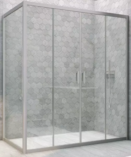 

Душевой угол-ограждение «Vegas Glass» Z2P+ZPV Novo h2000 200/80 Crystal vision/хром матовый без поддона универсальный