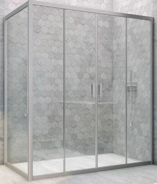

Душевой угол-ограждение «Vegas Glass» Z2P+ZPV Novo h2000 200/90 Crystal vision/хром матовый без поддона универсальный