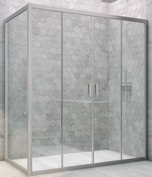 

Душевой угол-ограждение «Vegas Glass» Z2P+ZPV Novo h2000 210/85 Crystal vision/хром матовый без поддона универсальный