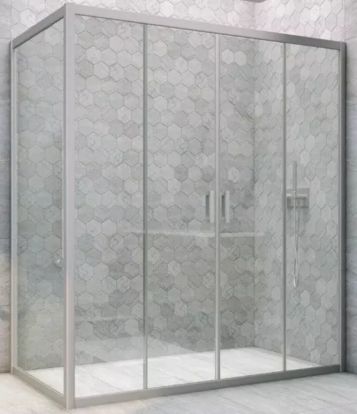 

Душевой угол-ограждение «Vegas Glass» Z2P+ZPV Novo h2000 210/90 Crystal vision/хром матовый без поддона универсальный