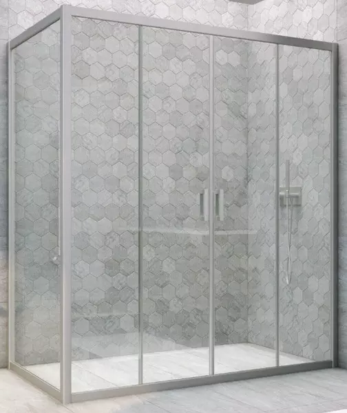 

Душевой угол-ограждение «Vegas Glass» Z2P+ZPV Novo h2000 215/75 Crystal vision/хром матовый без поддона универсальный