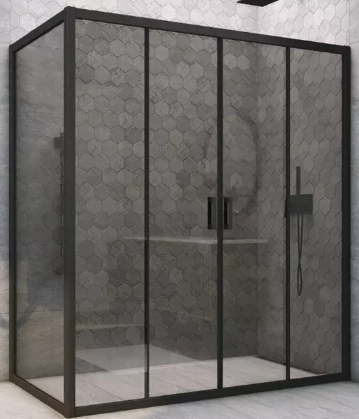 

Душевой угол-ограждение «Vegas Glass» Z2P+ZPV Novo h2000 220/80 графит/чёрный матовый без поддона универсальный