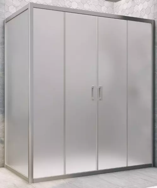 

Душевой угол-ограждение «Vegas Glass» Z2P+ZPV Novo h2000 150/80 сатин/хром матовый без поддона универсальный
